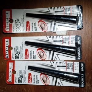 3 Piece Rimmel Brow Shake 004 Black Filling Powder Germany nib